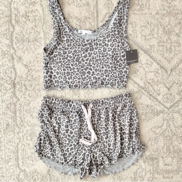 NWT Grayson Threads Gray Leopard Tank Shorts Pajama Sleep Set - Picture 3 of 8